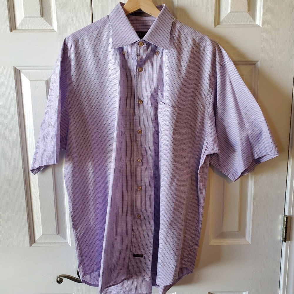 Robert Talbott Short Sleeve Button Down Shirt Xl - image 1